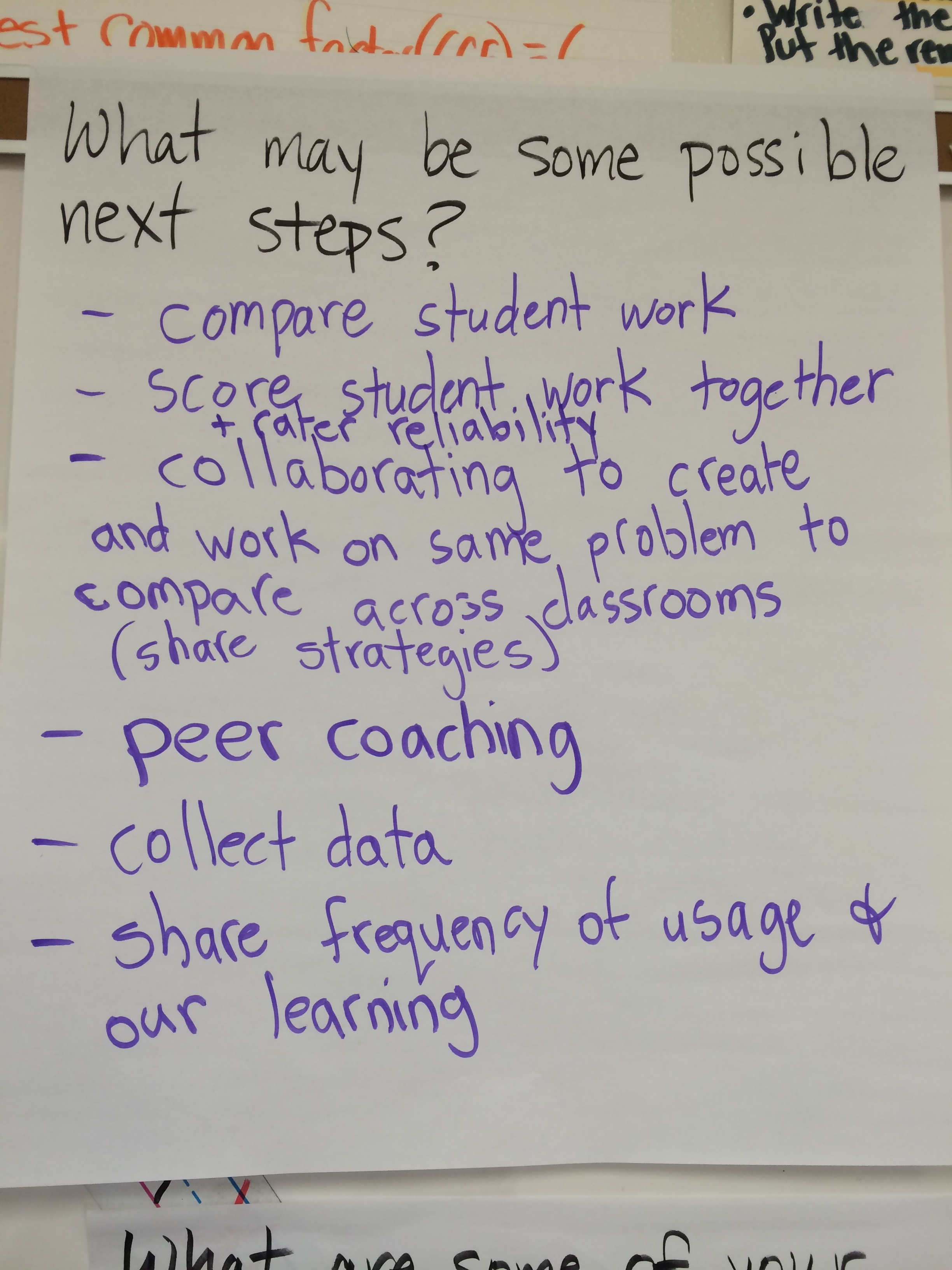 Leadership Project Debriefing Next Steps Chart 